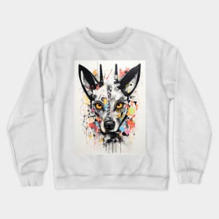 Cartoon African Wild Dog Graffiti #3 Crewneck Sweatshirt